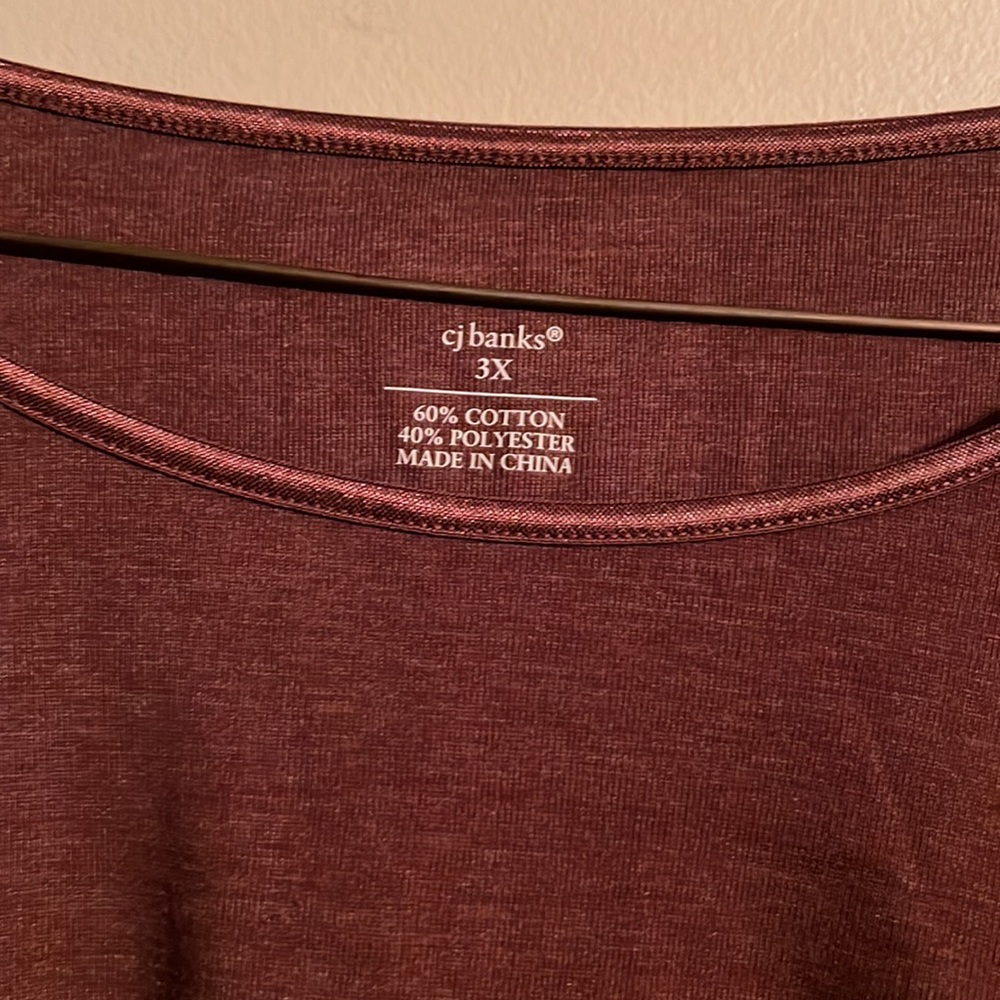 ✔️CJ Banks, Plus size 3X, Brown Knit Top, EUC - Picture 2 of 9
